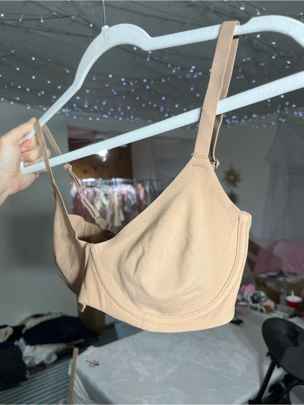 NEW Skims Fits Everybody UNLINED DEMI BRA 32DDD Clay ? Smoothing Underwire Nude - Picture 3 of 14